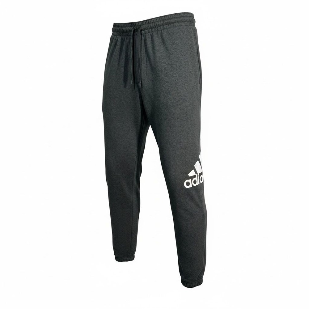 adidas Men's Tapered Jersey Jogger Pants Size 2XLT (39X33") Gray Essentials Logo